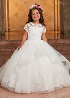 Rachel Allan RB9139 White Flower Girl Dress