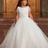Rachel Allan RB9141 White Flower Girl Dress