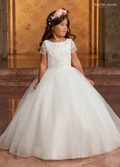 Rachel Allan RB9141 White Flower Girl Dress