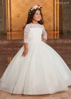 Rachel Allan RB9143 White Flower Girl Dress