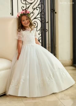 Rachel Allan RB9145 White Flower Girl Dress