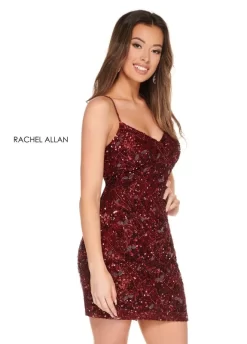 Rachel Allan 40048 Burgundy Homecoming Dress