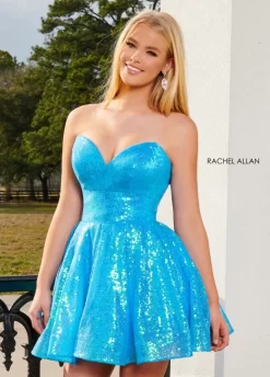 Rachel Allan 40195 Powder Blue Homecoming Dress