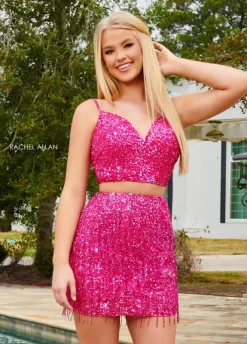 Rachel Allan 40199 Tangerine Homecoming Dress -Fashion Gown rcahc s24 40199 05