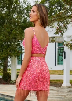 Rachel Allan 40199 Tangerine Homecoming Dress -Fashion Gown rcahc s24 40199 08