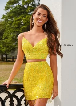 Rachel Allan 40199 Tangerine Homecoming Dress -Fashion Gown rcahc s24 40199 10