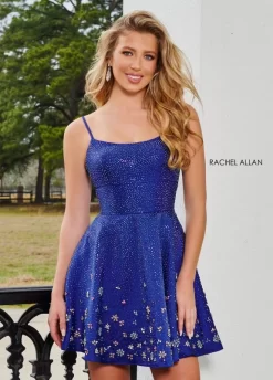 Rachel Allan 40217 White Homecoming Dress -Fashion Gown rcahc s24 40217 04