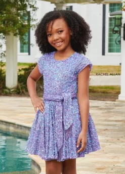 Rachel Allan 10117 Tie Belt Cap Sleeves Mini Pageant Dress -Fashion Gown rcapg f22 10117 03