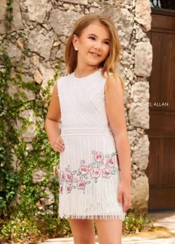 Rachel Allan 10121 Fringe Keyhole Back Little Girl Pageant Dress