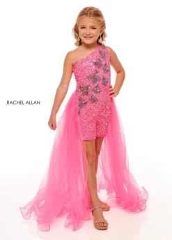 Rachel Allan 10071 Beaded Butterfly Accent Little Girl Pageant Romper
