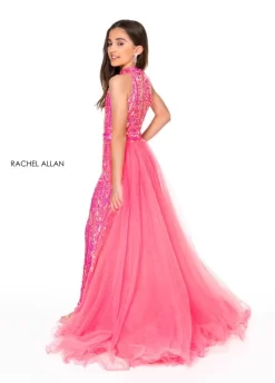 Rachel Allan 10075 Cut In Sleeves Halter Neck Mini Pageant Jumpsuit -Fashion Gown rcapg s22 10075 04