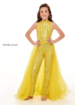 Rachel Allan 10075 Cut In Sleeves Halter Neck Mini Pageant Jumpsuit -Fashion Gown rcapg s22 10075 07