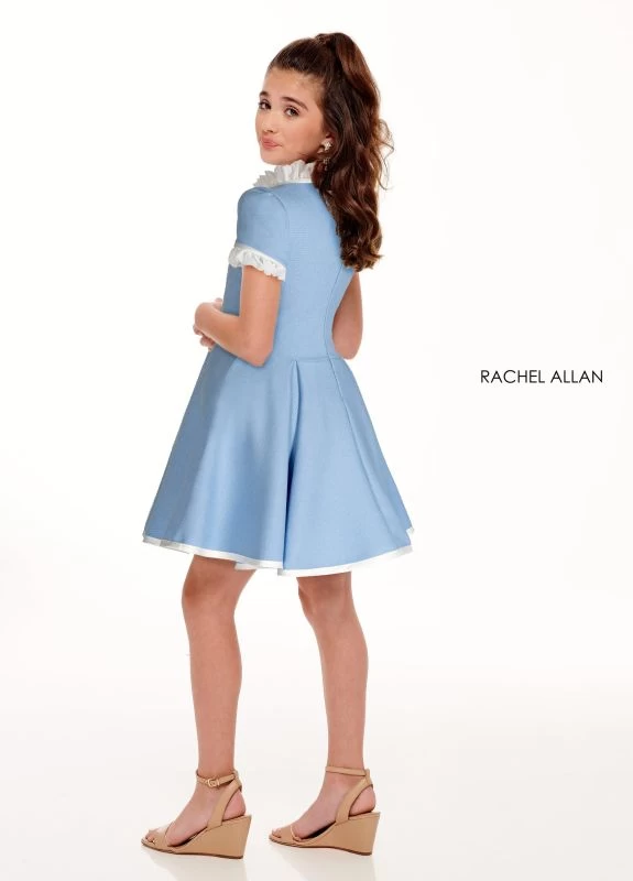 Rachel Allan 10100 High Neck Pleated Skirt Mini Pageant Dress 2 Rachel Allan 10100 High Neck Pleated Skirt Mini Pageant Dress - Image 2