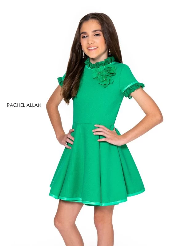 Rachel Allan 10100 High Neck Pleated Skirt Mini Pageant Dress 5 Rachel Allan 10100 High Neck Pleated Skirt Mini Pageant Dress - Image 5