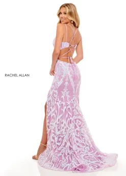 Rachel Allan 70279 Lace-Up Open Back Sequin Dress -Fashion Gown rcapm s23 70279 02