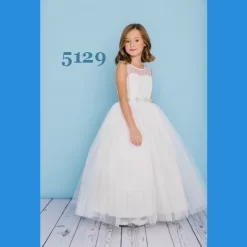 Rosebud 5129 Lace Top Flower Girl Dress