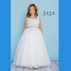 Rosebud 5131 Square Neck Flower Girl Dress