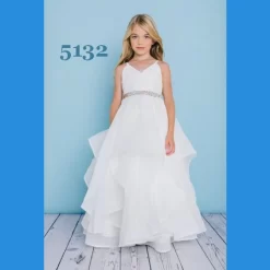 Rosebud 5132 Tiered Skirt Flower Girl Dress