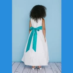 Rosebud Fashions 5106 Jewel Neckline Flower Girl Dress -Fashion Gown rosebud fashions 5106 jewel neckline flower girl dress 02.829