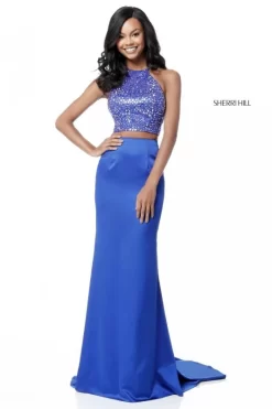 Sherri Hill 51647 Strappy Back Fitted Two Piece Dress