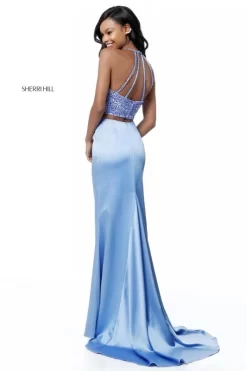 Sherri Hill 51647 Strappy Back Fitted Two Piece Dress -Fashion Gown sherri hill 51647 strappy back fitted two piece dress 04.918