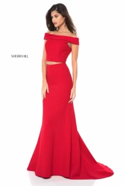 Sherri Hill 51757 Off The Shoulder 2 Piece Dress