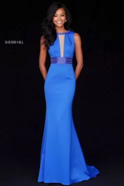 Sherri Hill 51859 Cutout Back Jewel Neck Dress -Fashion Gown sherri hill 51859 dress 03.918