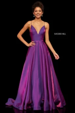 Sherri Hill 52424 V-Neckline Formal Dress -Fashion Gown sherri hill 52424 prom dress 04.593