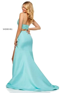 Sherri Hill 52493 Slit Skirt Two Piece Prom Dress -Fashion Gown sherri hill 52493 slit skirt two piece prom dress 05.573