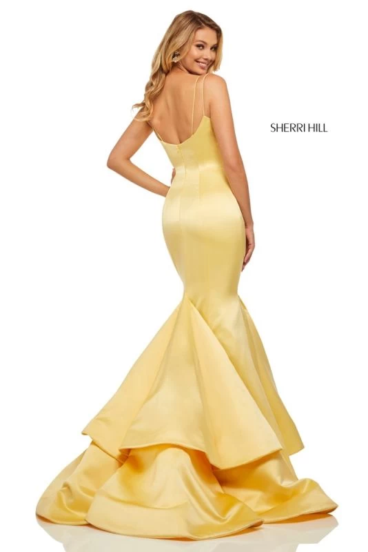 Sherri Hill 52721 Tiered Train Formal Gown 2 Sherri Hill 52721 Tiered Train Formal Gown - Image 2