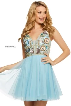 Sherri Hill 53242 Beaded Bodice Short Party Dress