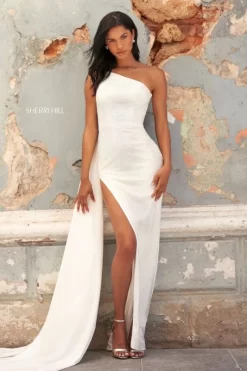 Sherri Hill 54429 One Shoulder With Cape Dress -Fashion Gown sherri hill 54429 one shoulder with cape dress 05.895