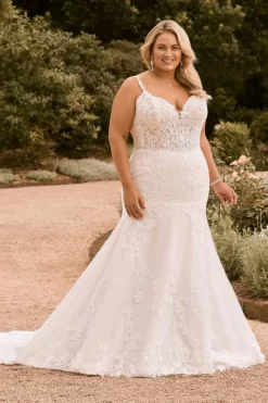 Sophia Tolli Y22181 Zariyah Plunging Back Plus Size Wedding Dress