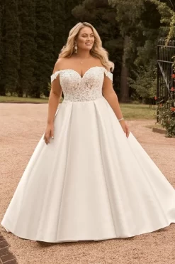 Sophia Tolli Y22182 Sabrina Pleated Skirt Plus Size Wedding Dress