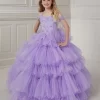 Tiffany Princess 13716 Ruffle Skirt Square Neck Mini Pageant Dress