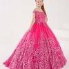 Tiffany Princess 13738 Off The Shoulder Sparkly Mini Pageant Dress